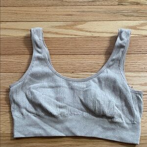 Aerie Ribbed Bra - Cream